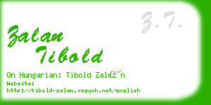 zalan tibold business card